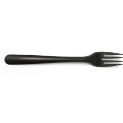 Conpax Folia vork, herbruikbaar, uit CPLA, 19 cm, zwart, pak van 50 stuks