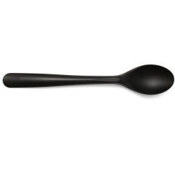 Conpax Folia lepel, herbruikbaar, uit CPLA, 19 cm, zwart, pak van 50 stuks