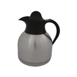 Koffiekan 1liter roestvrijstaal zwarte dop