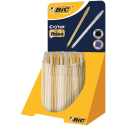 Bic balpen Cristal Shine, display met 40 stuks