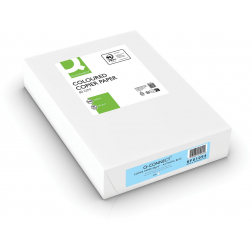 Q-CONNECT gekleurd kopieerpapier, A4, 80g, pak van 500 vel, lichtblauw