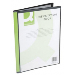 Q-CONNECT showalbum personaliseerbaar A4 20 tassen zwart