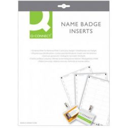 Q-Connect badge met combiklem 75 x 40 mm, doos van 50 stuks
