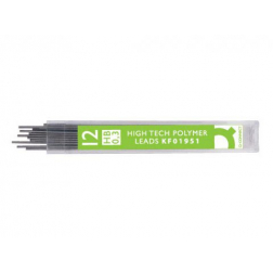 Q-CONNECT potloodstiften 0,3 mm HB etui van 12 stuks