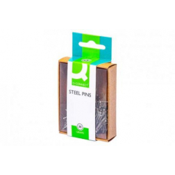 Q-CONNECT kopspelden, 0,85 x 30 mm, vernikkeld, doos van 30 gram