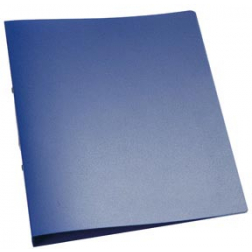 Q-CONNECT ringmap, PP, 2 ringen, 25 mm, transparant blauw