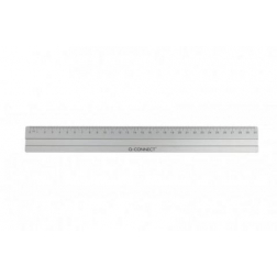 Q-CONNECT meetlat, aluminium, 30 cm, in ophangetui
