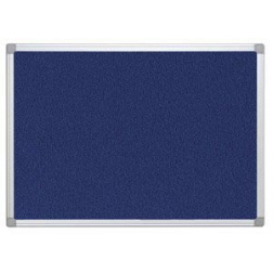 Q-CONNECT textielbord met aluminium frame 60 x 45 cm blauw