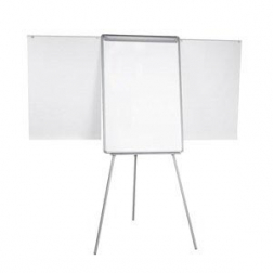Q-CONNECT flipchart, magnetisch, met 2 uitschuifbare papierhouders, grijs