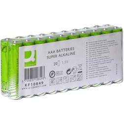 Q-CONNECT batterij,alkaline, AAA, pak van 20 stuks