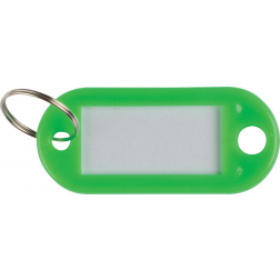 Q-CONNECT sleutelhanger, pak van 10 stuks, groen