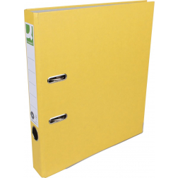 Q-CONNECT ordner, voor ft A4, uit Recycolor papier, rug van 5 cm, geel