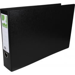 Q-CONNECT ordner, voor ft A3, uit karton, liggend, rug van 8 cm, zwart
