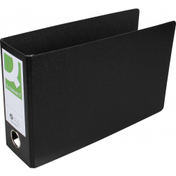 Q-CONNECT ordner, voor ft A5, uit karton, liggend, rug van 8 cm, zwart