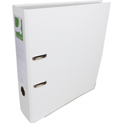 Q-CONNECT ordner, voor ft A4, uit PP en papier, met beschermrand, rug van 8 cm, wit