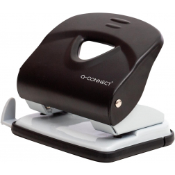 Q-CONNECT Light Duty perforator, metaal, 30 blad, zwart