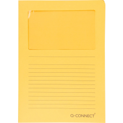 Q-CONNECT L-map met venster, 120 g/m², A4, pak van 100 stuks, oranje