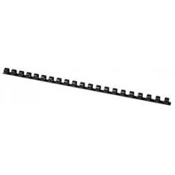 Q-CONNECT bindrug 10mm 21 rings 100 stuks zwart
