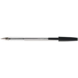 Q-CONNECT balpen, met dop, 0,7 mm, medium punt, zwart, doos van 50 stuks