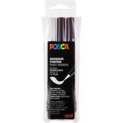 Uni POSCA paintmarker PCF-350, 1 - 10 mm, etui van 3 stuks in geassorteerde kleuren