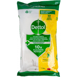 Dettol reinigingsdoekjes citroen, pak van 72 stuks