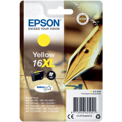 Epson inktcartridge 16XL, 450 pagina's, OEM C13T16344012, geel