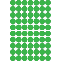 Apli ronde etiketten in etui diameter 19 mm, groen, 560 stuks, 70 per blad