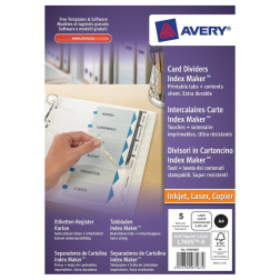 AVERY IndexMaker 5 tabs