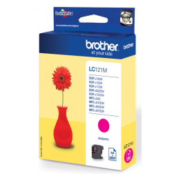 Brother inktcartridge, 300 pagina's, OEM LC-121M, magenta