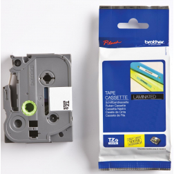 Brother TZe tape voor P-Touch 12 mm, wit op blauw