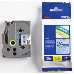 Brother TZe tape voor P-Touch 24 mm, zwart op blauw