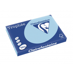 Clairefontaine Trophée Pastel, gekleurd papier, A3, 120 g, 250 vel, blauw