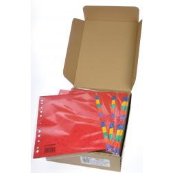 Class'ex tabbladen 12 tabs, ft A4, 11-gaatsperforatie, karton, geassorteerde kleuren