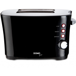 Domo Broodrooster B-Smart, voor 2 sneden brood, zwart