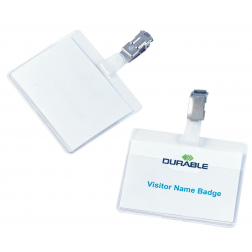 Durable badge met clip