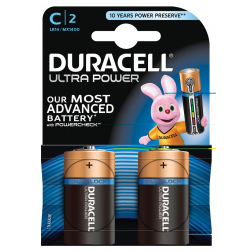 Duracell batterijen Ultra Power C, blister van 2 stuks
