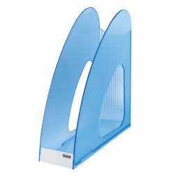 Han tijdschriftenhouder Twin transparant blauw