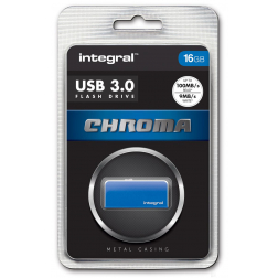 Integral Chroma USB stick 3.0, 16 GB, blauw