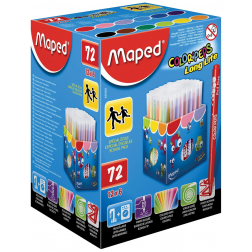 Maped Viltstift Color'Peps 72 stiften in een kartonnen doos (classpack)