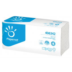 Papernet papieren handdoeken Special, V-vouw, 2-laags, 250 vellen, wit