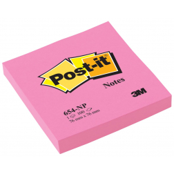 Post-it Notes, ft 76 x 76 mm, neonroze, blok van 100 vel