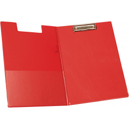 Q-CONNECT klemplaat, PP, ft A4, dubbel, rood