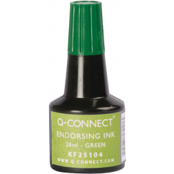 Q-CONNECT stempelinkt, flesje van 28 ml, groen