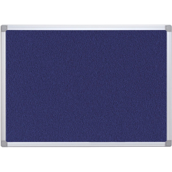 Q-CONNECT textielbord, met aluminium frame, 90 x 60 cm, blauw