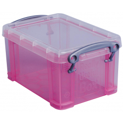 Really Useful Box 0,7 liter, transparant roze