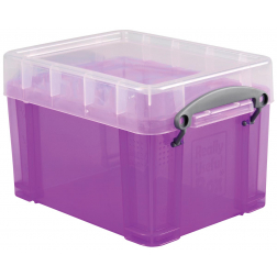 Really Useful Box opbergdoos 3 liter, transparant paars