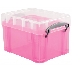 Really Useful Box 3 liter, transparant roze