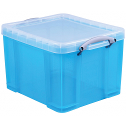 Really Useful Box opbergdoos 35 liter, transparant helblauw