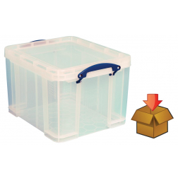 Really Useful Box 35 liter, transparant, per stuk verpakt in karton