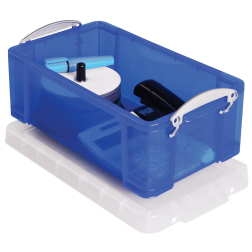 Really Useful Box 5 liter, transparant blauw